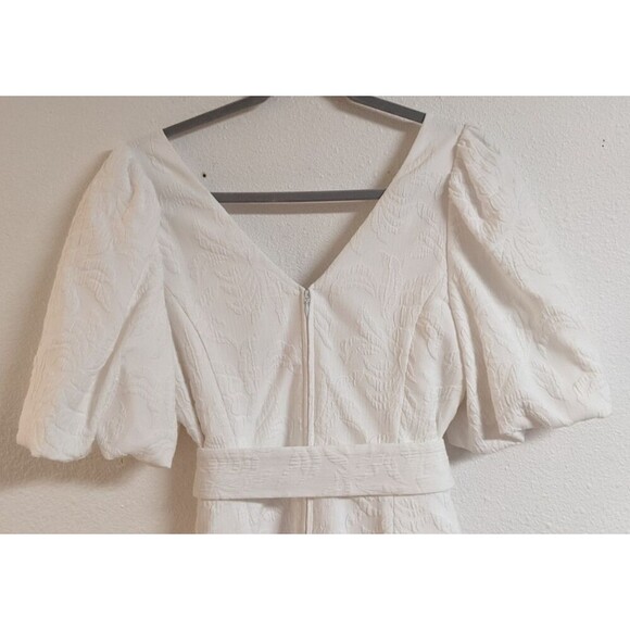 LILLY PULITZER "Kirrabelle" V-Neck Puff Sleeve Skirted Romper Dress Side Slits 4 - Picture 12 of 16